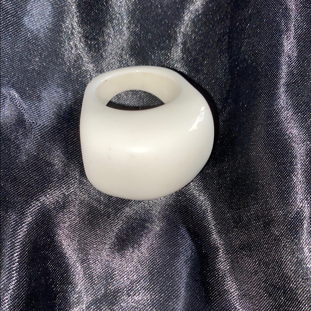 Chic White Statement Ring